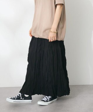 CRAFT STANDARD BOUTIQUE ワッシャープリーツスカート Black