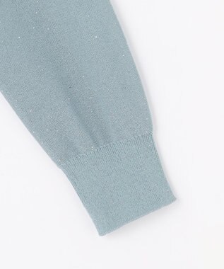 自由区 L ファインゲージスパングルプルオーバー ニット サックス