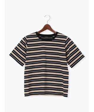 Te chichi マルチボーダーTシャツ ブラック