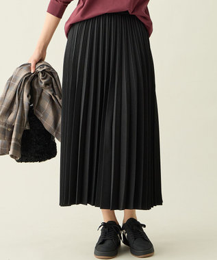 【新色追加/ウエストゴム】ウーリッシュプリーツスカート