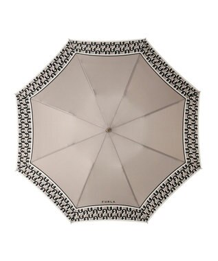 MOONBAT FURLA 折りたたみ傘 アーチロゴ ベージュ