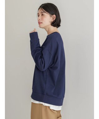 AMERICAN HOLIC 発泡ロゴポンチプルオーバー Navy