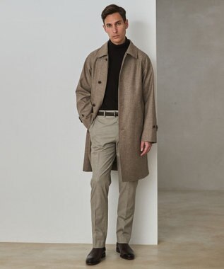 GOTAIRIKU 【薄中綿仕様】スーパーライトウエイトカシミヤブレンド ステンカラーコート ベージュ系8