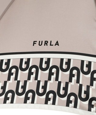 MOONBAT FURLA 折りたたみ傘 アーチロゴ ベージュ