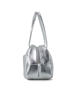FOLNA RD ホイルレザーボストンバッグ S-SIZE シルバー
