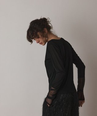 GRACE CONTINENTAL シアーアセテートカットトップ ブラック