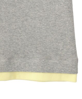 Green Parks 配色ヘンリーネック半袖プルオーバー Gray Mixture