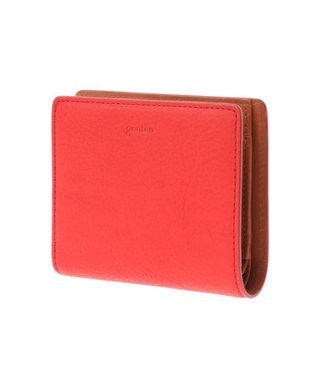 genten ミネルヴァ2 二つ折り財布内Lファスナー アカ