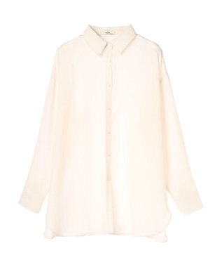 earth music&ecology シアーボーイズライクシャツ Off White