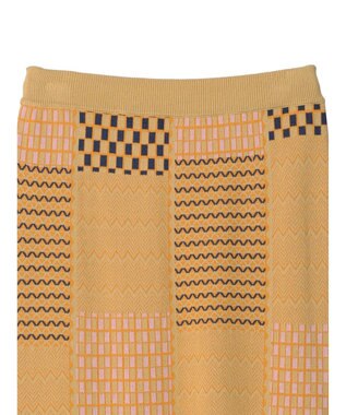 Green Parks ■ＥＳＣＡＲ　ダブルジャカードニットスカート Orange