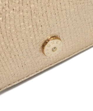 style code 【MERCURYDUO/マーキュリーデュオ】メタリッククラック調型押し　三つ折りミニ財布 ゴールド