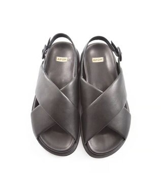 APOM クロスストラップサンダル25 ブラック