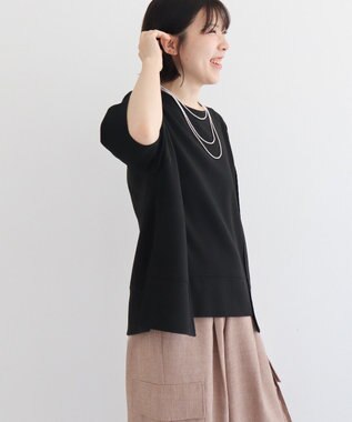 Green Parks テープパイピングリップルプルオーバー Black