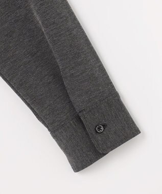 JOSEPH ABBOUD 【キングサイズ・ストレッチ/イージーケア】キャリーマンツイルジャカード ドレス ポロシャツ グレー系