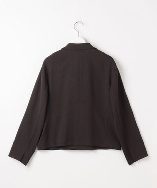 自由区 S 【セットアップ対応】リネンライクシンセティックショート ジャケット ダークブラウン