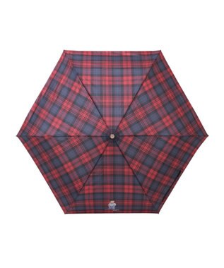 MOONBAT POLO RALPH LAUREN（ポロ ラルフローレン)フレンチベア×チェック 雨傘 折りたたみ傘 レッド