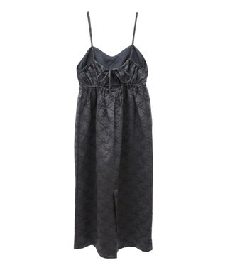 Green Parks ・ＳＵＧＡＲＳＰＯＯＮリボンジャカードキャミワンピ Charcoal Gray