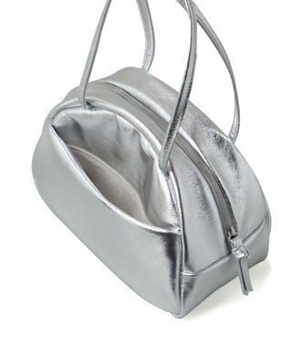 FOLNA RD ホイルレザーボストンバッグ S-SIZE シルバー
