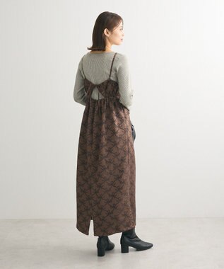 Green Parks ・ＳＵＧＡＲＳＰＯＯＮリボンジャカードキャミワンピ Brown