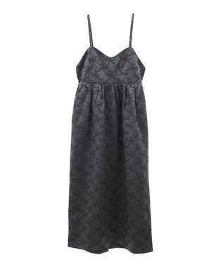 Green Parks ・ＳＵＧＡＲＳＰＯＯＮリボンジャカードキャミワンピ Charcoal Gray