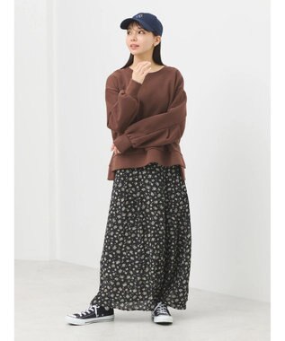 earth music&ecology ダンボールプルオーバー Brown