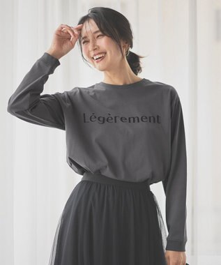ANY L アソートロゴ長袖Ｔシャツ チャコール