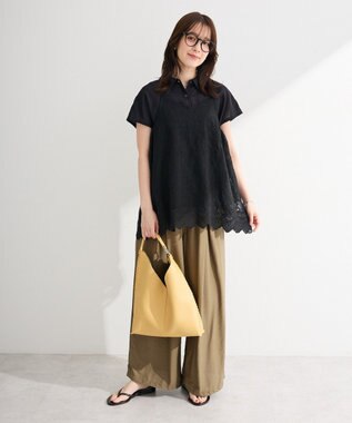 Green Parks かがりトライアングルトートｉｎポーチ Yellow