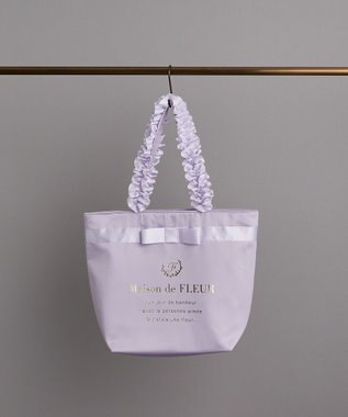 Maison de FLEUR ブランドロゴフリルハンドルトートＭバッグ Lilac