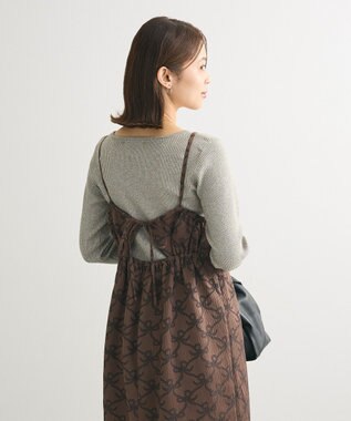 Green Parks ・ＳＵＧＡＲＳＰＯＯＮリボンジャカードキャミワンピ Brown