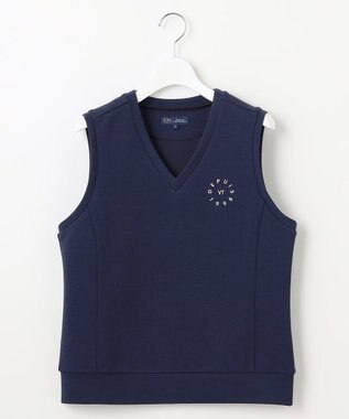 【WOMEN/EC限定】ワンポイント ジャージー ベスト ロングシーズン使える 温度調節に最適