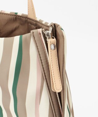 Y'SACCS 【ムック本掲載】ドローイングストライプ　トートバッグ グレージュ