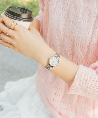 CITIZEN 【少し大きめ28mm】抜け感と透明感のあるソーラーテック電波時計 シルバー