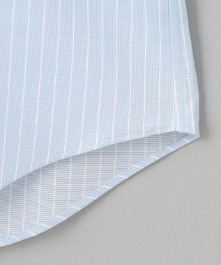 GOTAIRIKU 春夏向け【形態安定】SUMMERPREMIUMPLEATS_スモールワイドカラー 長袖ドレスシャツ（ストライプ/チェック） サックスブルー系1