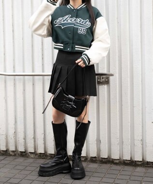 WEGO スタジアムロゴショートスタジャン グリーン