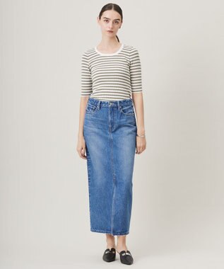 ICB 【洗える】ウォーターリサイクルデニム スカート ブルーデニム系