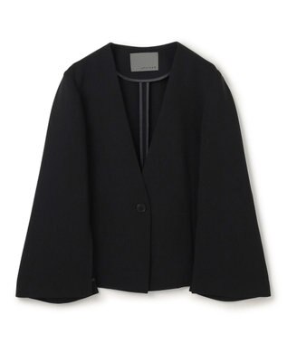 uncrave ウォッシャブル ダブルクロス スリットスリーブジャケット ブラック