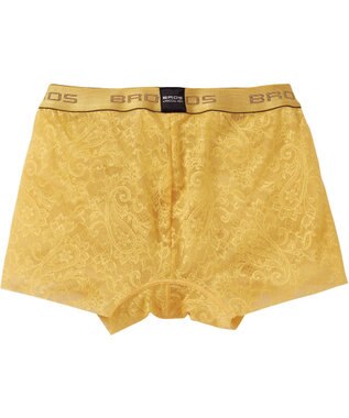 WACOAL MEN ボクサーパンツ 「レースボクサー」 通気性 フロント快適グラマラス 前閉じ GT3340 /ブロス バイ ワコールメン イエロー