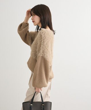 Green Parks ・Ｐｅｔｉｔ　Ｆｌｅｕｒ　シャギーキリカエニット Gray Beige