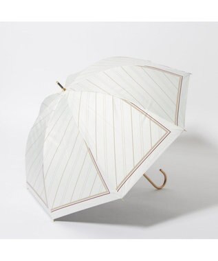 UNBILLION cache nez / ストライプスカーフプリントバルーンショートパラソル ホワイト