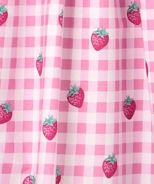 ANY KIDS 総柄 サマーワンピース ピンク×イチゴ