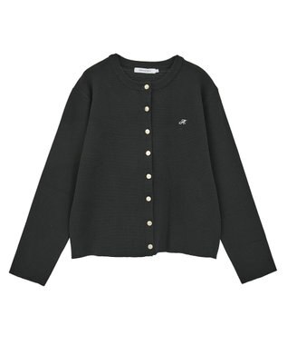 AMERICAN HOLIC ワンポイントロゴクルーカーディガン Black