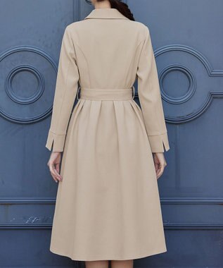 Tiaclasse L 【洗える】ステンカラードレスコート ライトベージュ