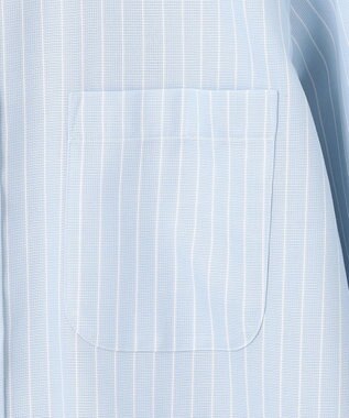 GOTAIRIKU 春夏向け【形態安定】SUMMERPREMIUMPLEATS_スモールワイドカラー 長袖ドレスシャツ（ストライプ/チェック） サックスブルー系1