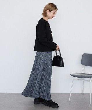 AMERICAN HOLIC ワンポイントロゴクルーカーディガン Black