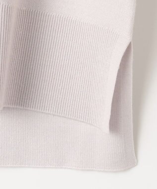 組曲 【WEB限定】袖フリル付きニットプルオーバー ライトグレー系