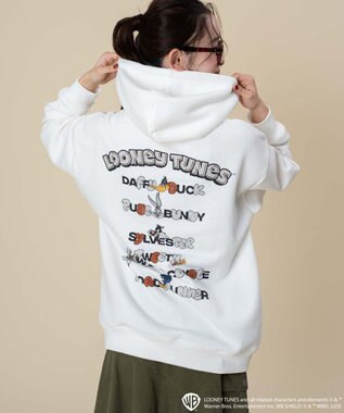 WEGO 【ユニセックス着用ITEM/裏起毛】LOONEYTUNESグラフィックプルオーバー ホワイト