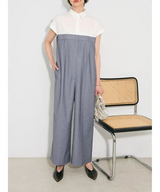 Green Parks シャツデザインロンパース Gray