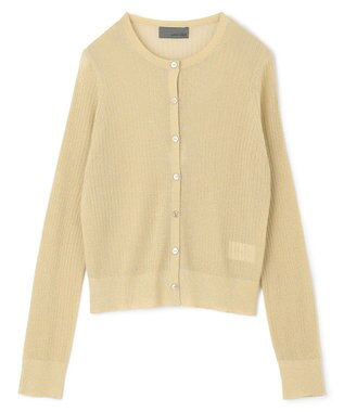 uncrave 【手洗い可】ラメ シアー ニット カーディガン（uncrave STANDARD） ゴールド