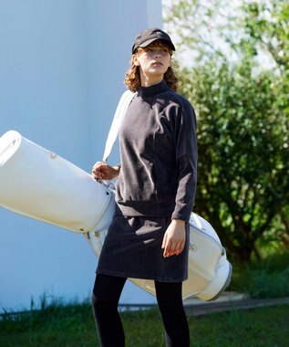 23区GOLF セットアップ対応【23Fondation/WOMEN】モックネック プルオーバー グレー系