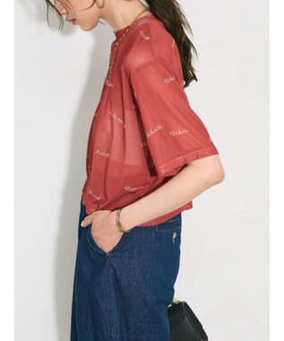 Green Parks ロゴ入りチュールトップス Red